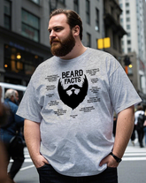 Beard Facts Men's Plus Size Short Sleeve T-Shirt